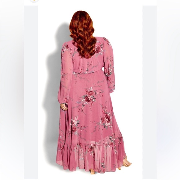 City Chic Blush Floral Maxi Dress - Picture 3 of 12
